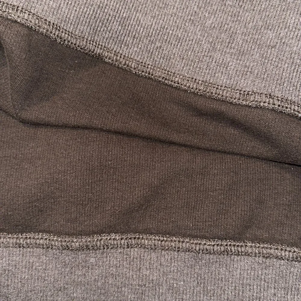 Van Heusen L Cotton Blend Brown Quarter Zip Knit  Mock Neck Sweater